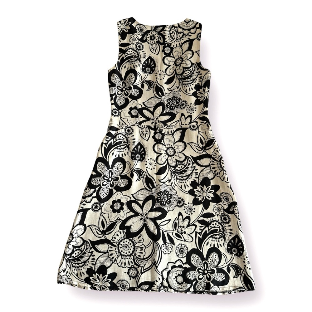 Park Bravo Black & Ivory Floral Sleeveless Dress - Picture 3 of 11